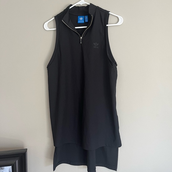 Adidas 1/4 Zip Ribbed HiLow Dress Mockneck - Picture 4 of 6